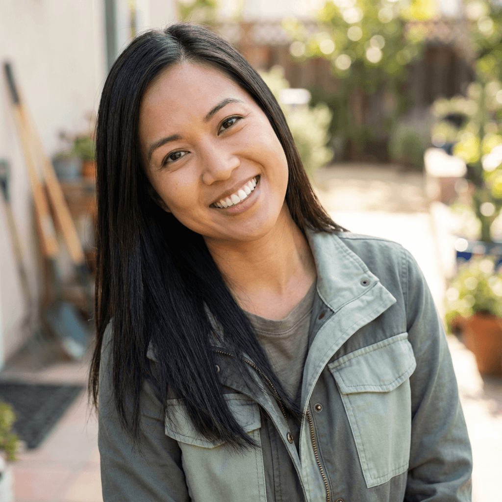 Emily Rodriguez, individual counseling client, in a cozy home office